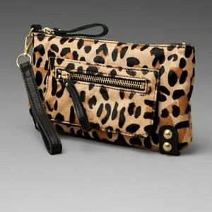 🐯LINEA PELLE RARE ALLEGRA HAIRCALF LEOPARD CLUTCH